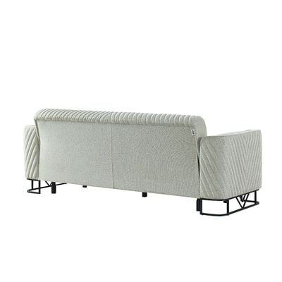 Elegance 3-Seater Fabric Sofa - Grey - With 2-Year Warranty